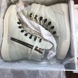 Balmain High Top Sneakers in White Colorway